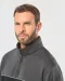 WK404 - Ecologische uniseks sweater met ritskraag Black / Forest Green