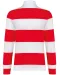 K285 - Gestreepte uniseks polo lange mouwen Red / White Stripes