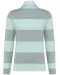 K285 - Gestreepte uniseks polo lange mouwen Light Grey / Ice Mint Stripes