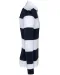 K285 - Gestreepte uniseks polo lange mouwen Navy / White Stripes