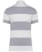 K286 - Gestreepte uniseks polo korte mouwen Oxford Grey / White Stripes