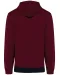 K4016 - Driekleurige unisex sweater met capuchon Wine / White / Navy