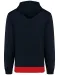 K4016 - Driekleurige unisex sweater met capuchon Navy / White / Red