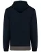 K4016 - Driekleurige unisex sweater met capuchon Navy / White / Basalt Grey