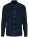 K599 - Heren overhemd met lange mouwen in ribfluweel Washed dark navy