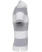 K286 - Gestreepte uniseks polo korte mouwen Oxford Grey / White Stripes