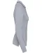 K281 - Dames polo van piquétricot met lange mouwen Oxford Grey / Navy / White
