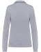 K281 - Dames polo van piquétricot met lange mouwen Oxford Grey / Navy / White