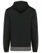 K4016 - Driekleurige unisex sweater met capuchon Black / White / Basalt Grey