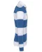K285 - Gestreepte uniseks polo lange mouwen Light Royal Blue / White Stripes