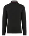 K280 - Heren polo van piquétricot met lange mouwen Black / Red / White