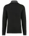 K280 - Heren polo van piquétricot met lange mouwen Black / Light Grey / White