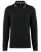 K280 - Heren polo van piquétricot met lange mouwen Black / Red / White