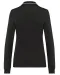 K281 - Dames polo van piquétricot met lange mouwen Black / Light Grey / White