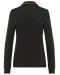 K281 - Dames polo van piquétricot met lange mouwen Black / Red / White