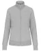 K457 - Damessweater met rits Oxford Grey