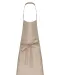 K895 - Katoenen schort zonder zak Beige