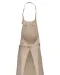 K895 - Katoenen schort zonder zak Beige