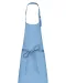 K895 - Katoenen schort zonder zak Sky Blue
