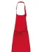 K895 - Katoenen schort zonder zak Red