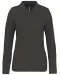 WK277 - Damespolo lange mouwen Dark Grey
