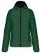 K6111 - Ladies' lightweight hooded padded jacket Forest Green