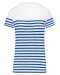 K3034 - Marine-t-shirt ronde hals Bio dames White / Royal Blue Stripe