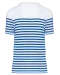 K3033 - Marine-t-shirt ronde hals Bio heren White / Royal Blue Stripe