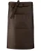 K887 - Katoenen lang schort Chocolate