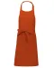 K890 - Schort van Polykatoen met zak Burnt Orange