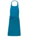 K890 - Schort van Polykatoen met zak Tropical Blue