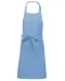 K890 - Schort van Polykatoen met zak Sky Blue