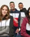 K4016 - Driekleurige unisex sweater met capuchon Black / White / Basalt Grey