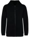 NS405 - Ecologische kindersweater met rits en capuchon Black