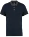 K260 - Tweekleurige herenpolo jersey Navy / Dark Grey Heather