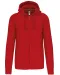 K454 - Hooded Sweater Met Rits Red