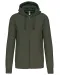 K454 - Hooded Sweater Met Rits Dark Khaki