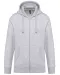 K454 - Hooded Sweater Met Rits Ash Heather