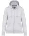 K464 - Damessweater met rits en capuchon Ash Heather