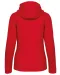 K464 - Damessweater met rits en capuchon Red