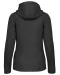 K464 - Damessweater met rits en capuchon Dark Grey