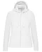 K464 - Damessweater met rits en capuchon White