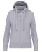 K464 - Damessweater met rits en capuchon Oxford Grey