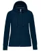 K464 - Damessweater met rits en capuchon Navy