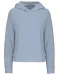 K494 - Bio lounge damessweater met capuchon Aquamarine