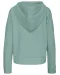 K494 - Bio lounge damessweater met capuchon Sage