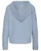 K494 - Bio lounge damessweater met capuchon Aquamarine