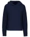 K494 - Bio lounge damessweater met capuchon Navy