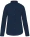 K514 - Damesblouse met "Mao" kraag lange mouwen Navy
