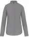 K514 - Damesblouse met "Mao" kraag lange mouwen Silver